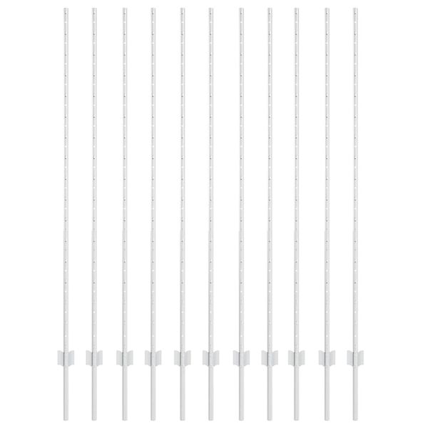 vidaXL Zaunpfosten 11 pcs Silber 160 cm Stahl