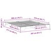 vidaXL Bettrahmen Braun 200 x 210 cm Massives Kiefernholz