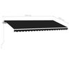vidaXL Standmarkise Manuell Einziehbar 450x300 cm Anthrazit