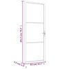 vidaXL Innentür 83x201,5 cm Weiß ESG-Glas und Aluminium