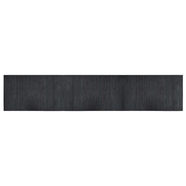 vidaXL Teppich Rechteckig Grau 60x300 cm Bambus