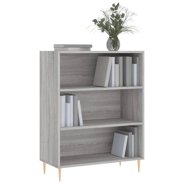 vidaXL B&uuml;cherregal Grau Sonoma 69,5x32,5x90 cm Holzwerkstoff