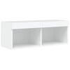 vidaXL TV-Schrank mit LED-Leuchten Wei&szlig; 80x30x30 cm
