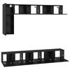 vidaXL TV-Schrankset 6 pcs Schwarz Eichen-Optik Holzwerkstoff