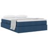 vidaXL Aufbewahrungsbett mit Matratze Blau 140 x 190 cm Polyester