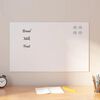 vidaXL Magnettafel Wandmontage Wei&szlig; 80x50 cm Hartglas