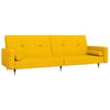 vidaXL Schlafsofa 2-Sitzer mit Hocker Gelb Samt