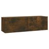 vidaXL TV-Wandschrank-Set R&auml;uchereiche Holzwerkstoff