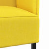 vidaXL Hoher R&uuml;cken Sofa 101cm Hellgelb Stoff
