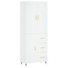 vidaXL Highboard Wei&szlig; 69,5x34x180 cm Holzwerkstoff
