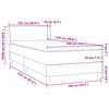 vidaXL Boxspringbett mit Matratze Dunkelblau 100x220 cm Samt