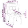 vidaXL Relaxsessel Dunkelgrau 64x74x84 cm Samt