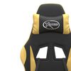 vidaXL Gaming-Stuhl mit Fu&szlig;st&uuml;tze Schwarz und Golden Kunstleder