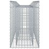 vidaXL Gabionen Hochbeet Silber 150 x 50 x 80 cm Verzinkter Stahl