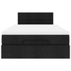 vidaXL Ottoman-Bett mit Matratze Schwarz 120x200 cm Stoff