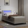 vidaXL Boxspringbett mit Matratze Wei&szlig; 90 x 200 cm Kunstleder