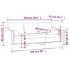 vidaXL 3-Sitzer-Sofa mit Zierkissen Hellgelb 180 cm Stoff