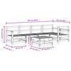 vidaXL 6-tlg. Garten-Lounge-Set Massivholz Douglasie
