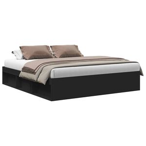 vidaXL Bettgestell Schwarz 200x200 cm