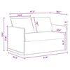 vidaXL Sofa 120cm Dunkelgrau Metall
