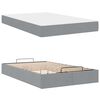 vidaXL Bettgestell mit Matratze mit Matratze 2 pcs Hellgrau Stoff