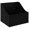 vidaXL LP Plattenbox Schwarz Eichen-Optik 37 x 33 x 32 cm