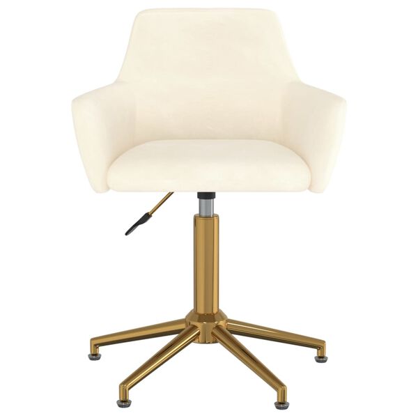 vidaXL Esszimmerst&uuml;hle 4 Stk. Drehbar Creme Samt