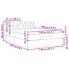 vidaXL Ottoman-Bett mit Matratze Blau 140x190 cm Stoff
