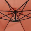 vidaXL Ampelschirm mit LED-Beleuchtung und Stahl-Mast Terrakotta