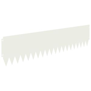 vidaXL Raseneinfassung 20 Stk. 103 x 25 cm Stahl Wei&szlig;