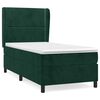 vidaXL Boxspringbett mit Matratze Dunkelgr&uuml;n 100x200 cm Samt