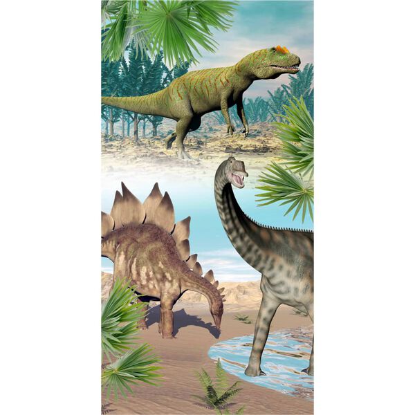 Good Morning Strandtuch DINO 75&times;150 cm Mehrfarbig