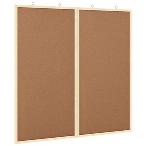 vidaXL Info-Tafel Braun 80 x 80 x 1,4 cm Massivholz Kiefer