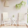 vidaXL Hochlehner-Auflagen 2 Stk. Melange Creme 120x50x4 cm Stoff