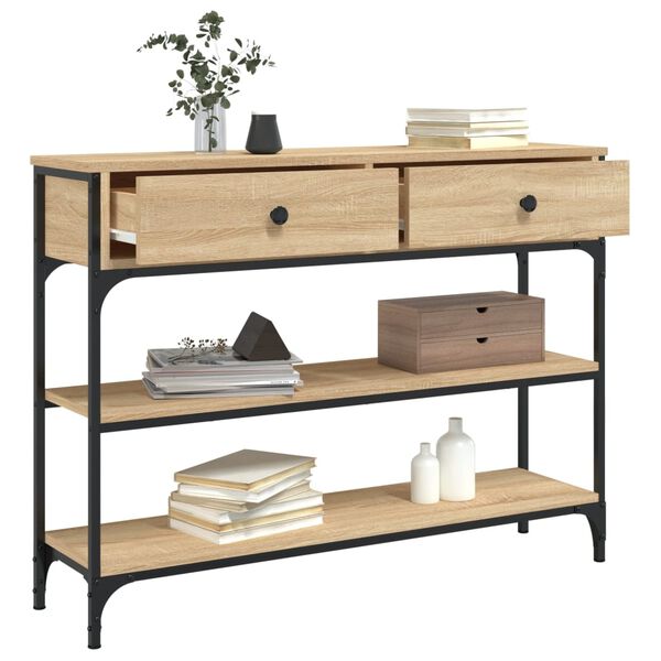 vidaXL Konsolentisch Sonoma-Eiche 100x25x75 cm Holzwerkstoff