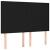 vidaXL Boxspringbett mit Matratze & LED Schwarz 140x190 cm Stoff