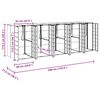 vidaXL Wagenm&uuml;llbeh&auml;lter f&uuml;r 5 Beh&auml;lter 340 x 77,5 x 115,5 cm Stahl