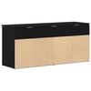 vidaXL Schuhbank Schwarz Eichen-Optik 102x30,5x45 cm Holzwerkstoff