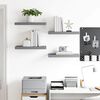 vidaXL Schweberegale 4 Stk. Grau 50x23x3,8 cm MDF