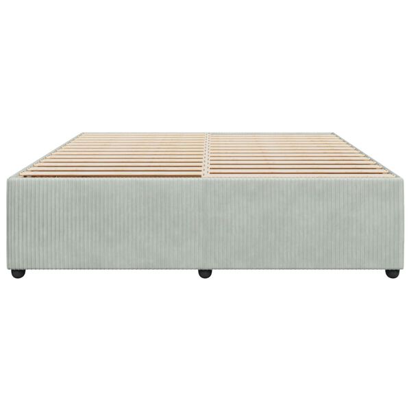 vidaXL Bettgestell ohne Matratze Hellgrau 200x200 cm Samt