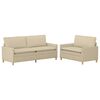 vidaXL Sofa Set 2 stk. Creme Stoff