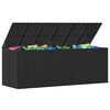vidaXL Garten-Kissenbox PE Rattan 291x100,5x104 cm Schwarz