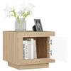 vidaXL Couchtisch Wei&szlig; und Sonoma-Eiche 51x50x45 cm Holzwerkstoff