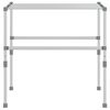 vidaXL Wäschetrockner 83x(50-55)x(40-85) cm Aluminium