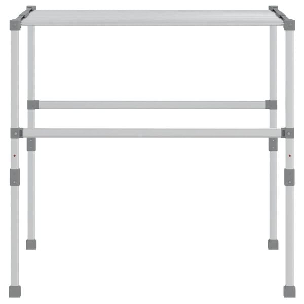 vidaXL Wäschetrockner 83x(50-55)x(40-85) cm Aluminium