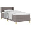 vidaXL Boxspringbett mit Kopfteil Taupe 90 x 200 cm Stoff
