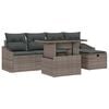 vidaXL Gartensofa-set 6 stk. Grau Poly-Rattan