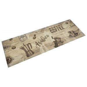 vidaXL K&uuml;chenteppich Waschbar Kaffee Braun 60x180 cm Samt
