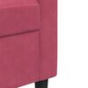 vidaXL 3-tlg. Sofagarnitur mit Kissen Weinrot Samt
