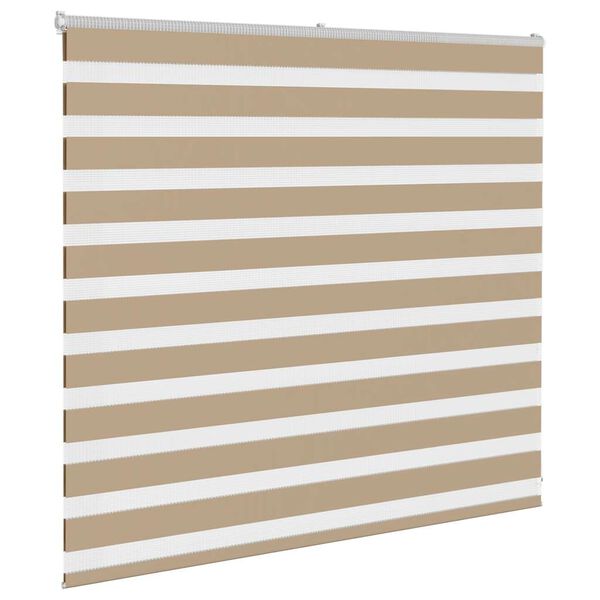 vidaXL Doppelrollo Sandbraun 160x100 cm Stoffbreite 155,9 cm Polyester